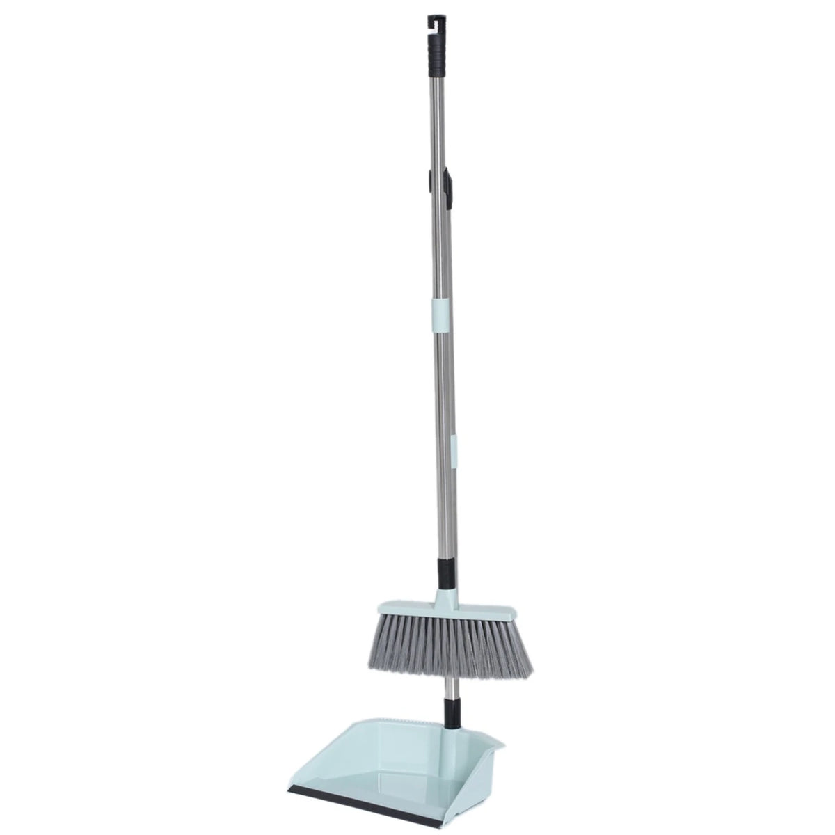 Kit de balayage manuel bleu - Manche de 70 cm - Pelle à poussière de 25,5 cm de large - Brosses de 80 mm