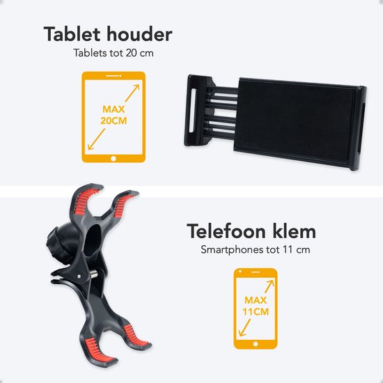 Studio Me Phone Tripod - Tablet Stand - 175 cm - Tripod Smartphone - Tablet Holder - Black - Incl. Ipad Holder & Phone Holder - Tablet Tripod - Phone Stand