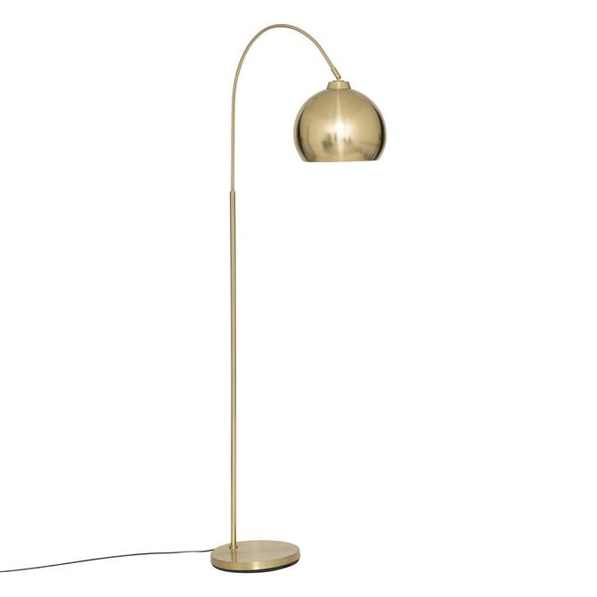 Atmosphera Floris Lampe courbée dorée - Lampadaire H 177 cm