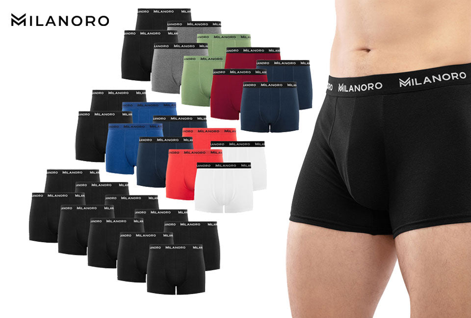 Boxer Milanoro - 10 pièces - Taille L - Assortiment foncé