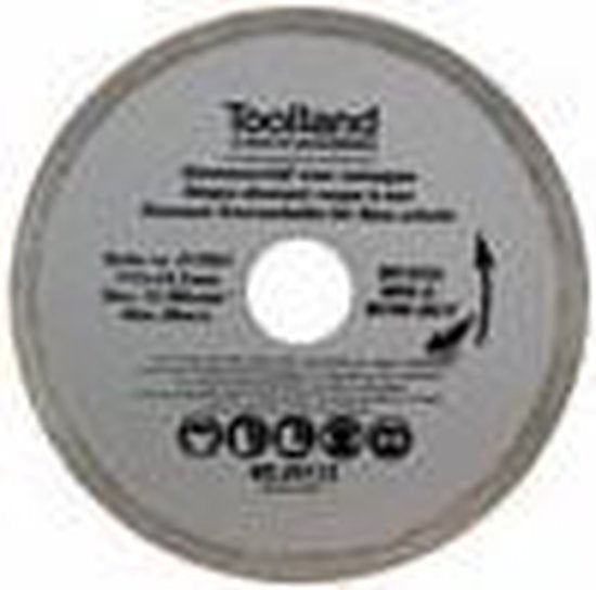 Disque diamant - Toolland - Disque de meuleuse - 180 mm - 8600 tpm, 80 m/s - pour le granit, la pierre, la brique, le marbre