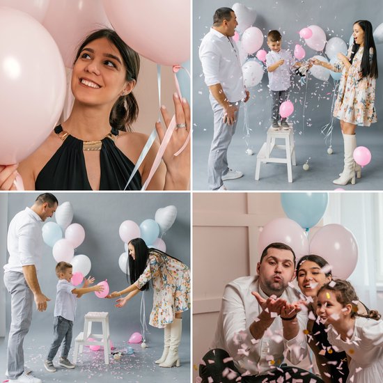 Partizzle - Décoration de fête pour la révélation du sexe - Décoration de la fête de naissance - Annonce du sexe - Garçon ou fille - XXL