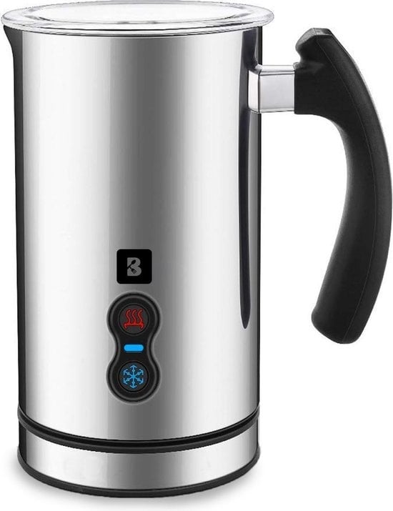 Mousseur à lait électrique - KitchenBrothers - 240 ML - Acier inoxydable - Noir