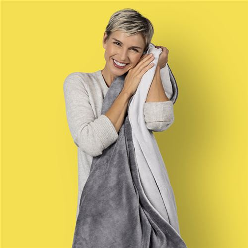 Couverture chauffante Medisana HB50E 180 x 130 cm, grise, 4 niveaux de chaleur