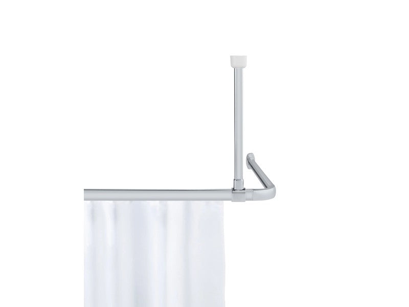 Support de rideau de douche WENKO Era, chrome - 57 cm - Pour tringles de rideau de douche