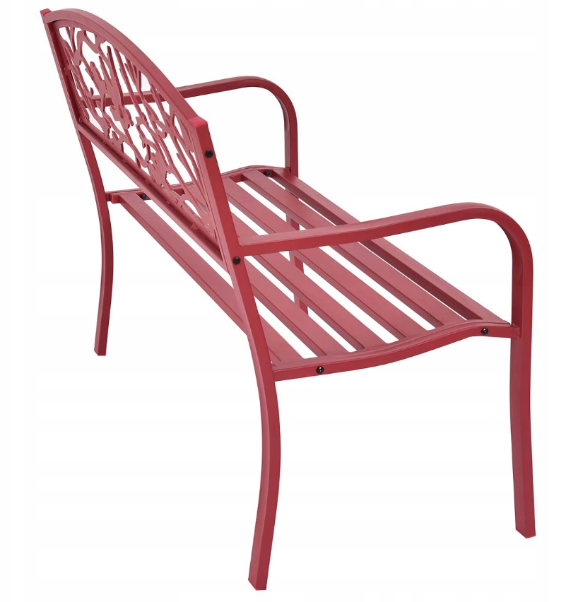 Coast Garden Bench - Banc de parc en métal avec dossier - 123 x 59 cm - Décoratif