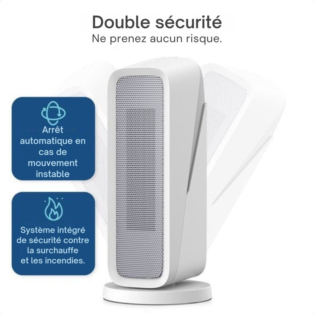 Chauffage soufflant - Gologi - avec thermostat - Radiateur - Fonctionne avec application et commande tactile - 1500W - blanc