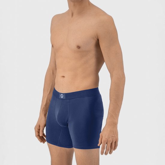 Boxer anti-transpiration Fibershirts - Bande anti-transpiration intégrée - MicroModal respirant - Anti-transpiration - Homme - Taille XXL - Bleu marine
