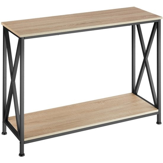 tectake - Table console Tacoma 100x35x80,5cm - brun clair - 404671
