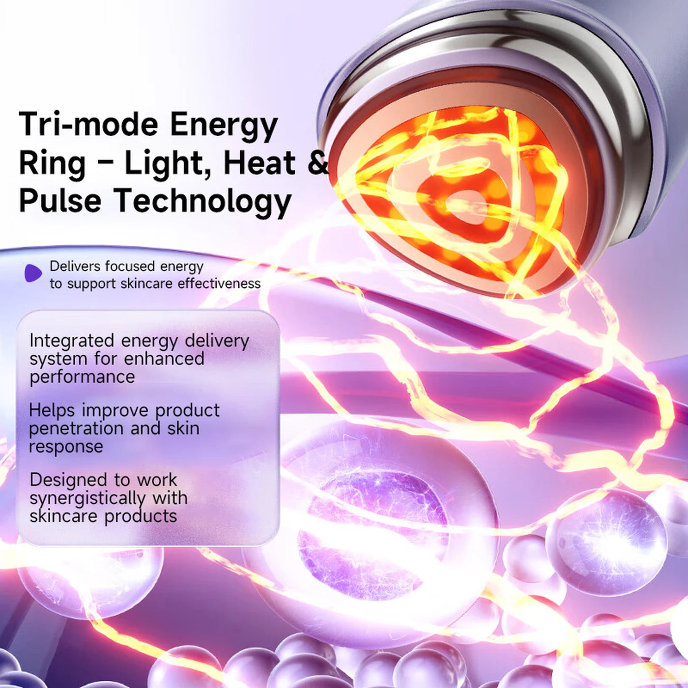 Appareil de soins du visage Haier M1 Superconducting Tower HYU1-M1MAX – EMS et thermothérapie – Violet