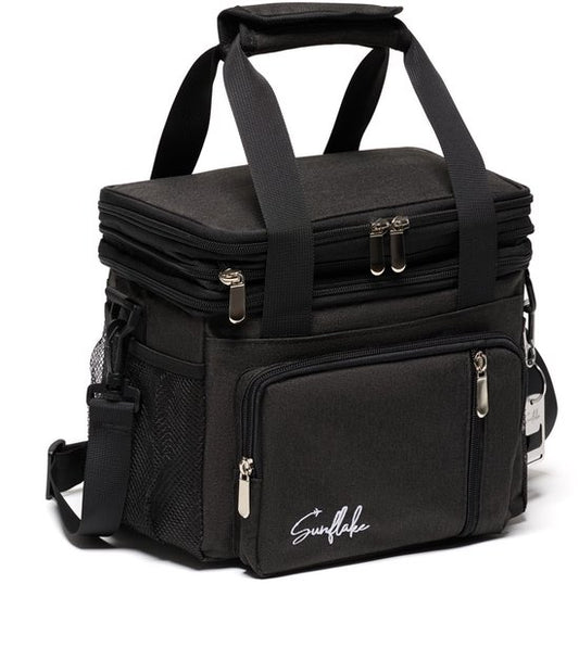 Cool Bag Lunch - Cool Bag Small - 15 Liter Lunch Bag Adult - Lunch Bag for Women & Men - Black - Sunflake