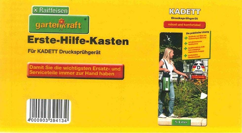 RA gk ET box KADETT pulvérisateur à pression. 56 pièces