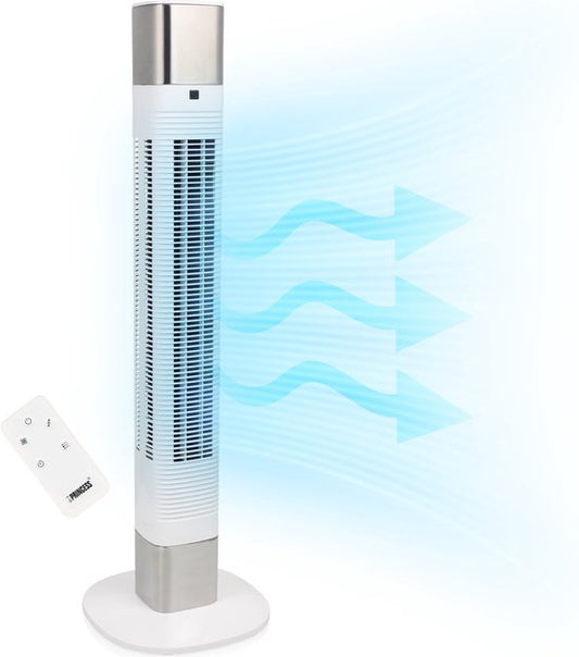 Ventilateur colonne intelligent – Sans pales – Avec application et télécommande – Minuterie – Économe en énergie – Princess 358275 – Blanc