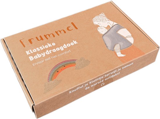 Écharpe porte-bébé Frummel Taupe - Porte-bébé - Écharpe porte-bébé - Porte-bébé - Écharpe pour bébé - Bébé 0-36 mois - Nouveau-né