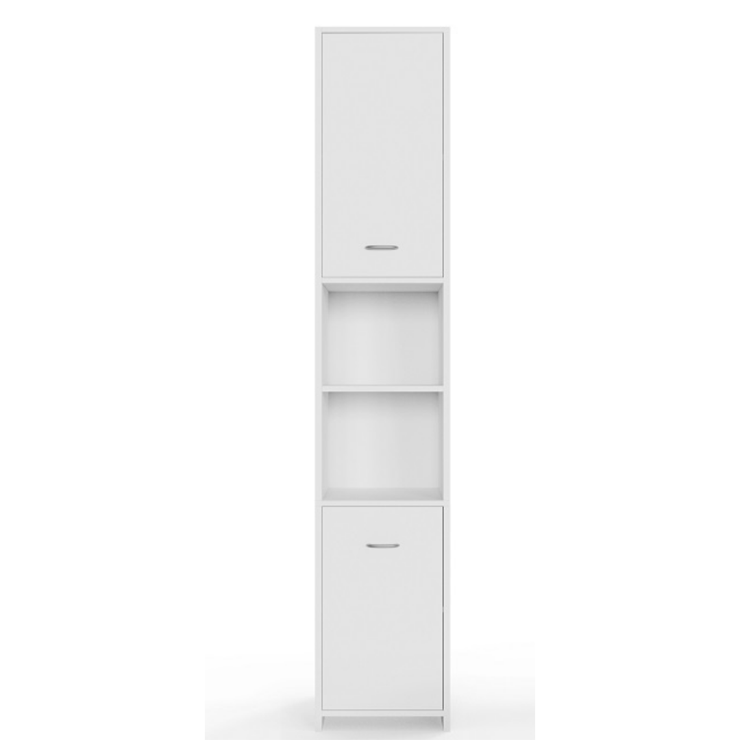 Armoire de salle de bains - Casaria - avec étagères réglables - 185 x 30 x 30 cm - Blanc