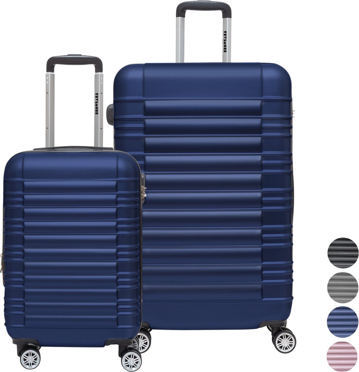 Lot de 2 valises TRVLMORE - 38L + 100L - Bleu foncé