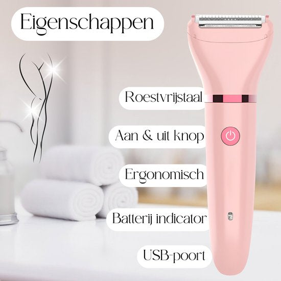 Rasoir Femme - Aisselles - Jambes - Maillot - Rasoir Femme - Epilateur électrique - Epilation visage femme - Tondeuse Femme - Rasoir Femme Bikini - USB Rechargeable