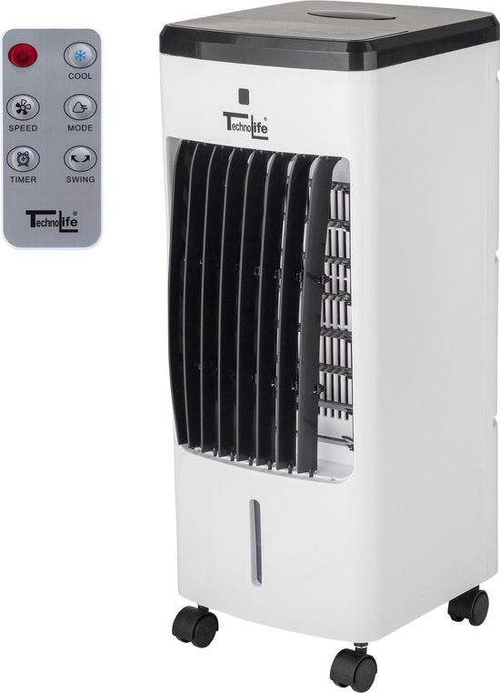 Technolife TL-2701 Refroidisseur d'air avec télécommande et minuterie - 3.5L - Blanc/Noir