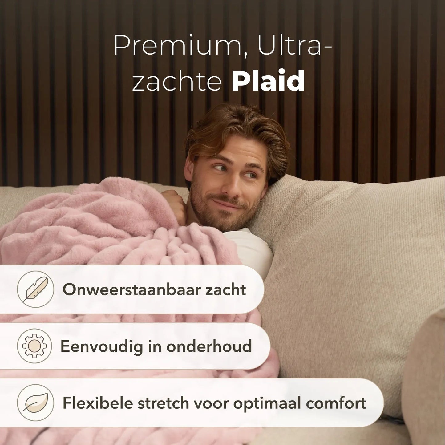 Sjumo Plaid Faux Fur - 150 x 200 cm - Candy Cloud - Ultra Soft & Luxurious