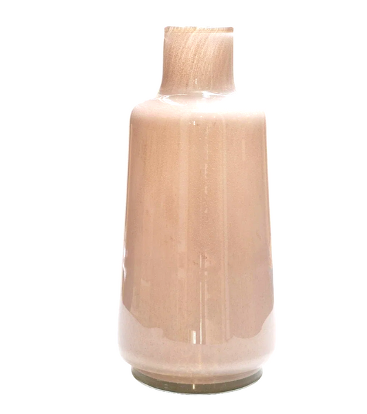 Vase The World Jana Elite - Beige ivoire - Verre épais fabriqué à la main - Ø 18 x 35 cm