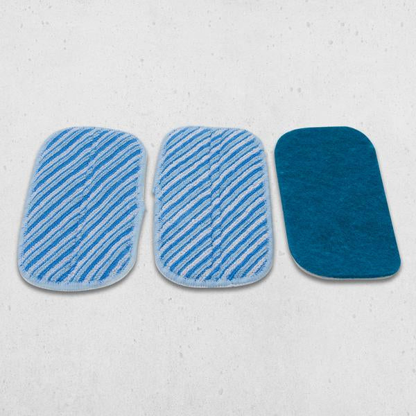 Tampons Livington MultiScrubber - Lot de 3 - Microfibre/Nylon