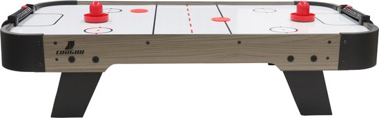 Table de air hockey Cougar Mini – Jeu de air hockey 3 pieds – Table de air hockey compacte pour la maison – Pousseurs et palets inclus – Chêne/gris