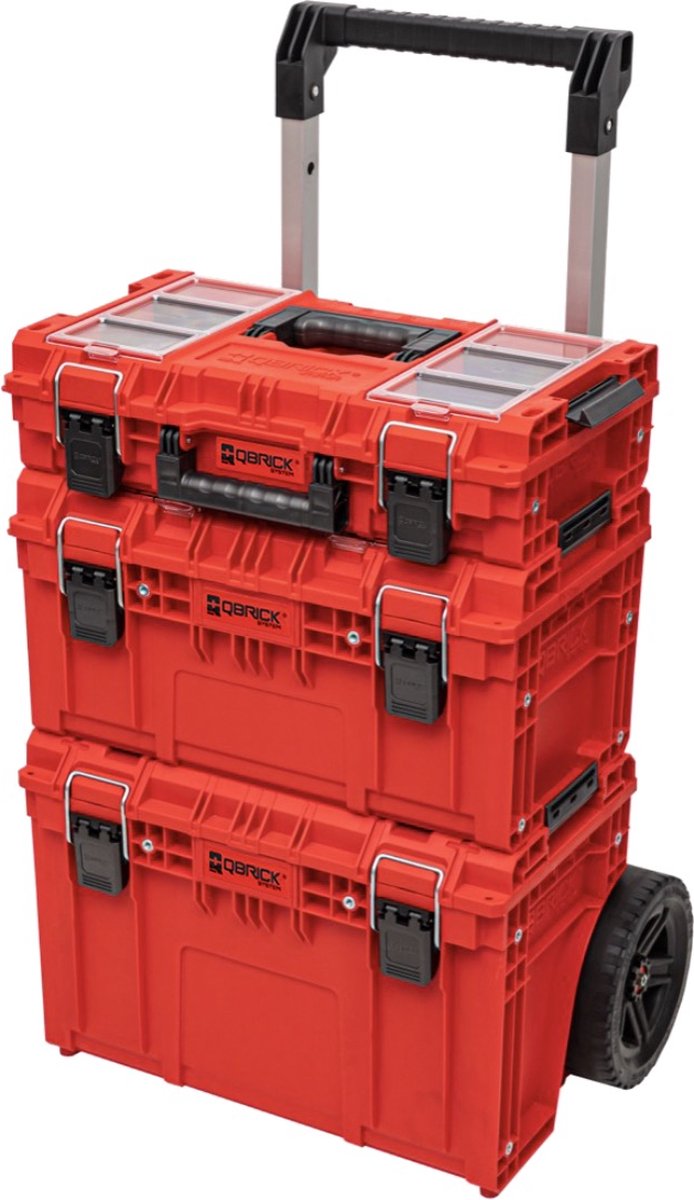 Qbrick System PRIME Set 1 RED Ultra HD – Chariot à outils modulaire avec Toolbox 150 et 250 Vario – 3 pièces
