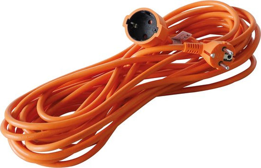 BRASQ Rallonge de 10 mètres, orange - Rallonge avec prise de terre - Rallonge pour usage intérieur