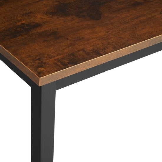 tectake - bureau hoekbureau bureautafel kantoorbureau - industrieel donkerbruin - 120 x 60 x 75,5 cm