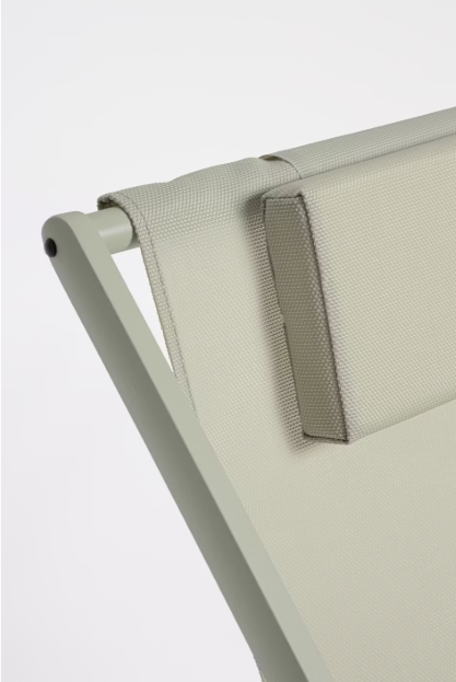 Bizzotto Lounger Taylor Breeze 65 x 200 x 102 cm - Aluminium & Textile, Gris