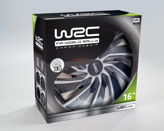 WRC Enjoliveurs 16 pouces - argent/noir - 4 pièces