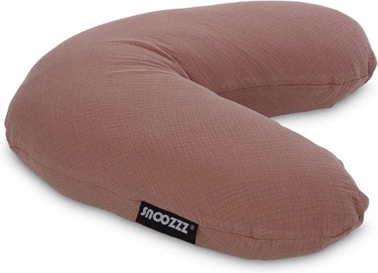 Coussin d'allaitement Snoozzz Small avec rembourrage en fibres et housse amovible - Chestnut - 120 cm