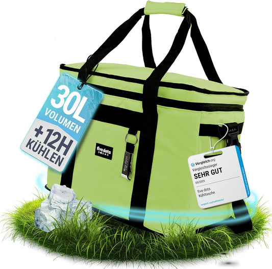 Sac isotherme Five Dots - Capacité 30L - Imperméable - 26 x 41 x 31 cm - Vert
