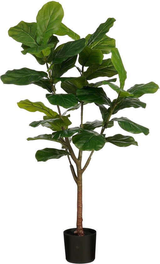Mica Decorations Plante Artificielle Ficus Lyrata en Pot - H150 x Ø50 cm - Vert