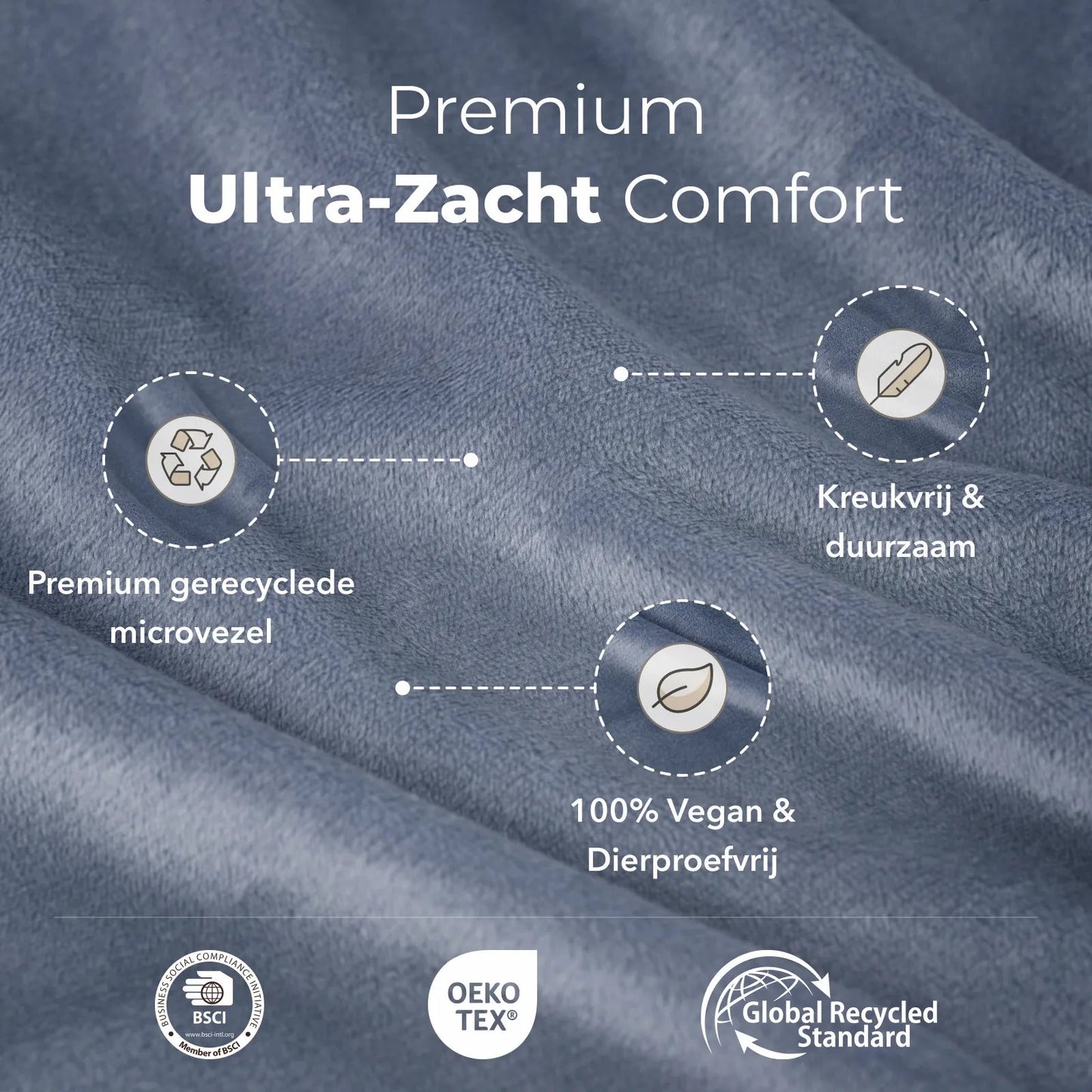 Sjumo Drap-housse - Silky Smooth - 90 x 200 / 210cm - Faded Blue