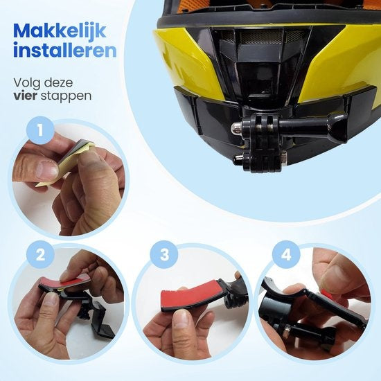 Garpex® Universal Helmet Mount - Support de casque adapté à diverses caméras d'action - Motocyclisme - Universel - Casque de moto