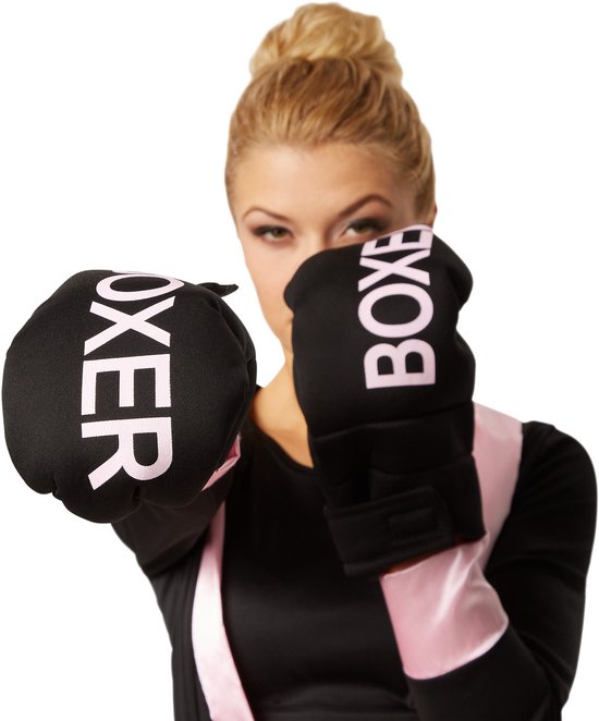 Dressforfun Costume femme boxer noir/rose M - déguisement déguisement halloween déguisement fête déguisement carnaval déguisement carnaval fête déguisement - 301825
