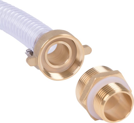 VONROC Tuyau d'aspiration pour pompes à eau / Tuyau d'aspiration spiralé - 4m x 25mm, 1''. - Universel