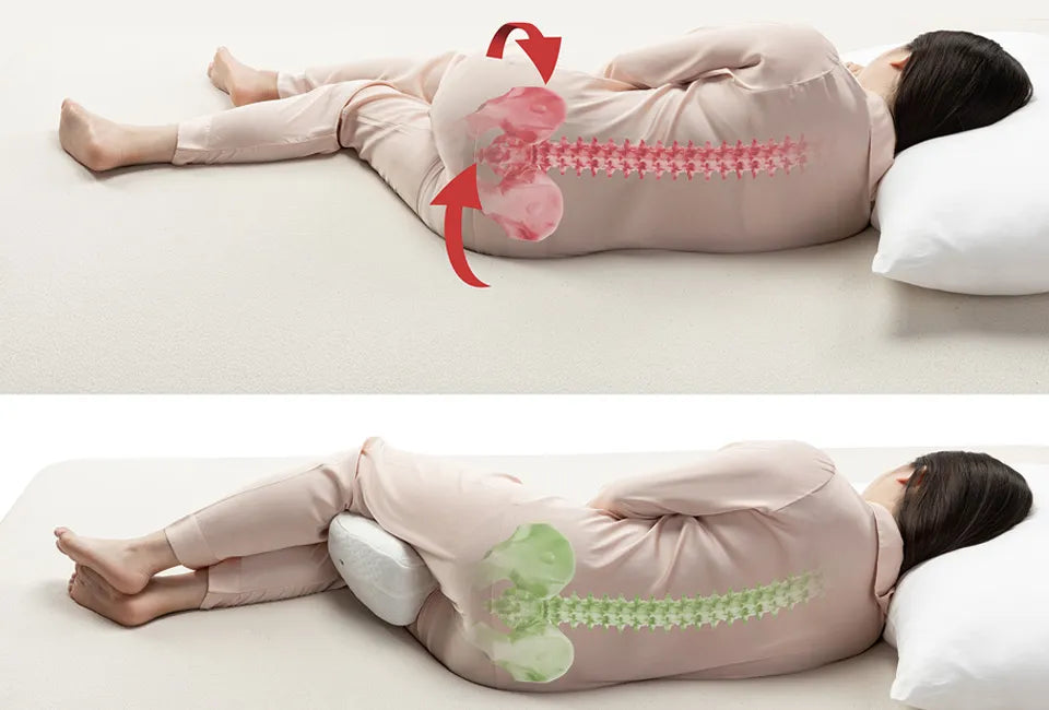 Wellhealth Memory Foam Side Sleeper 2.0 - coussin ergonomique pour les genoux - pour une meilleure position de sommeil