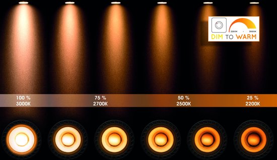 Spot de plafond Lucide LANDA - LED à intensité variable, lumière chaude - GU10 - 3x5 W 3000 K/2200 K - Chrome mat