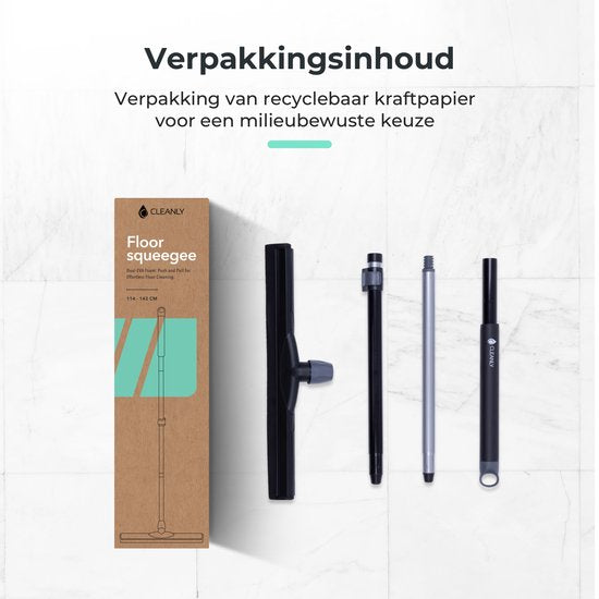 CLEANLY Raclette de sol avec manche télescopique 114-142 cm