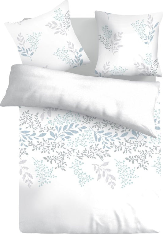 Vitality Pur - Victoria White Housse de couette - 240x200/220 cm - avec deux taies d'oreiller 60x70 cm - 100% coton