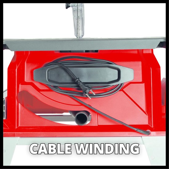 Table de sciage électrique Einhell TE-TS 250 UF - 2000 W - Ø 250 mm - Châssis pliable avec fonction chariot - Lame de scie à 48 dents incluse
