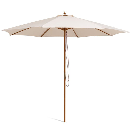 Parasol Coast Terrace - Bois - Beige - 300x300x262cm