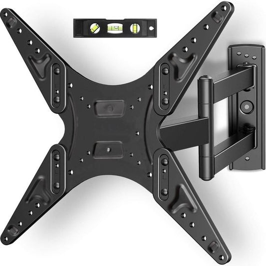 Auronic Support TV rotatif et inclinable - Acier de haute qualité et robuste - Max 30 kg - 26” à 55” - Noir