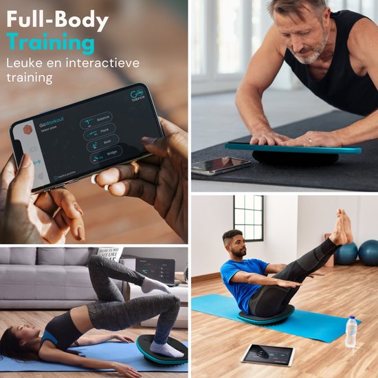 GoBalance Sport - Balance Board - Planche d'équilibre électrique - Appareil d'entraînement à l'équilibre - Coussin d'équilibre avec jeux inclus - Coussin d'équilibre - Application incluse