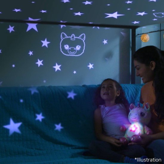 StarBelly Dream Lites - Licorne arc-en-ciel - peluche - projecteur d'étoiles - veilleuse - enfants