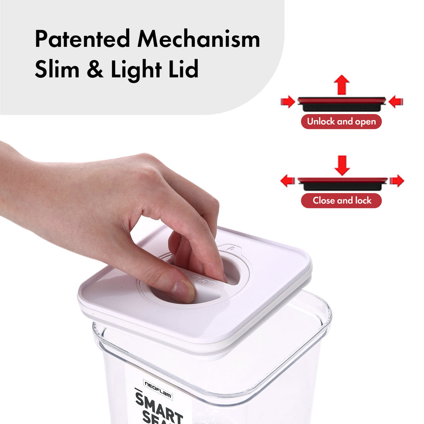 Boîte de conservation - Neoflam - Boîte de rangement alimentaire - 2,1L - blanche