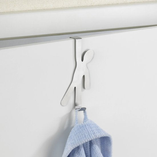 Wenko Crochet de porte pour porte à recouvrement, modèle « homme » - Noir