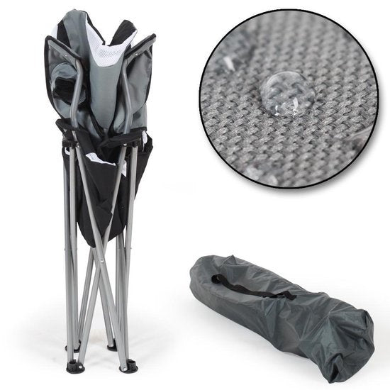 Tectake Chair Basic Camping Chair - Pliable - Gris/Noir